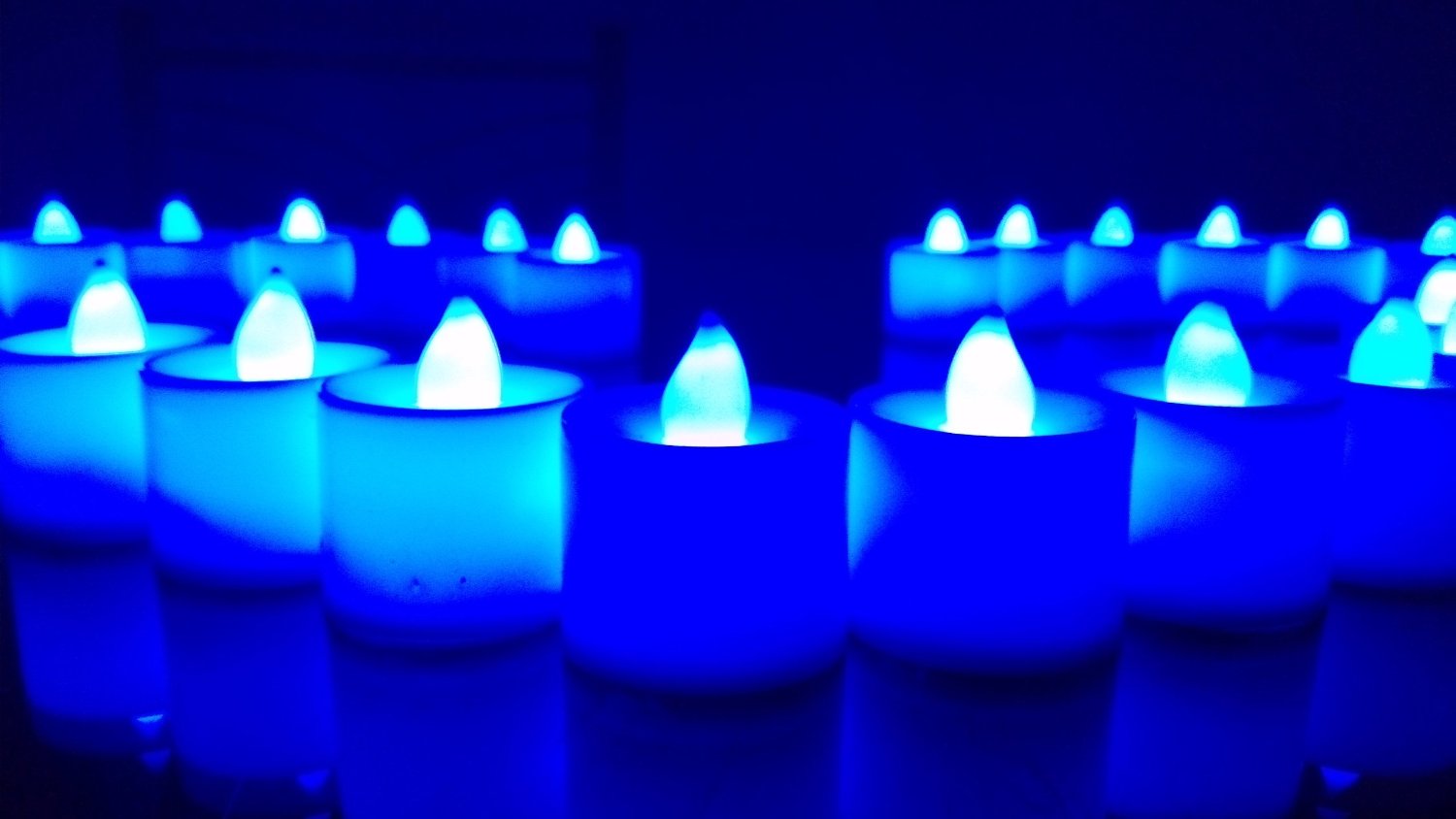 24-pack Blue LED Candle light For Decoration