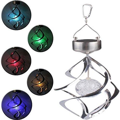 Romantic Solar Power Wind Chime Moving Rotating LED Light Outdoor Garden Balcony Courtyard Hanging Lamp Lawn Light - Colorful Color Changing